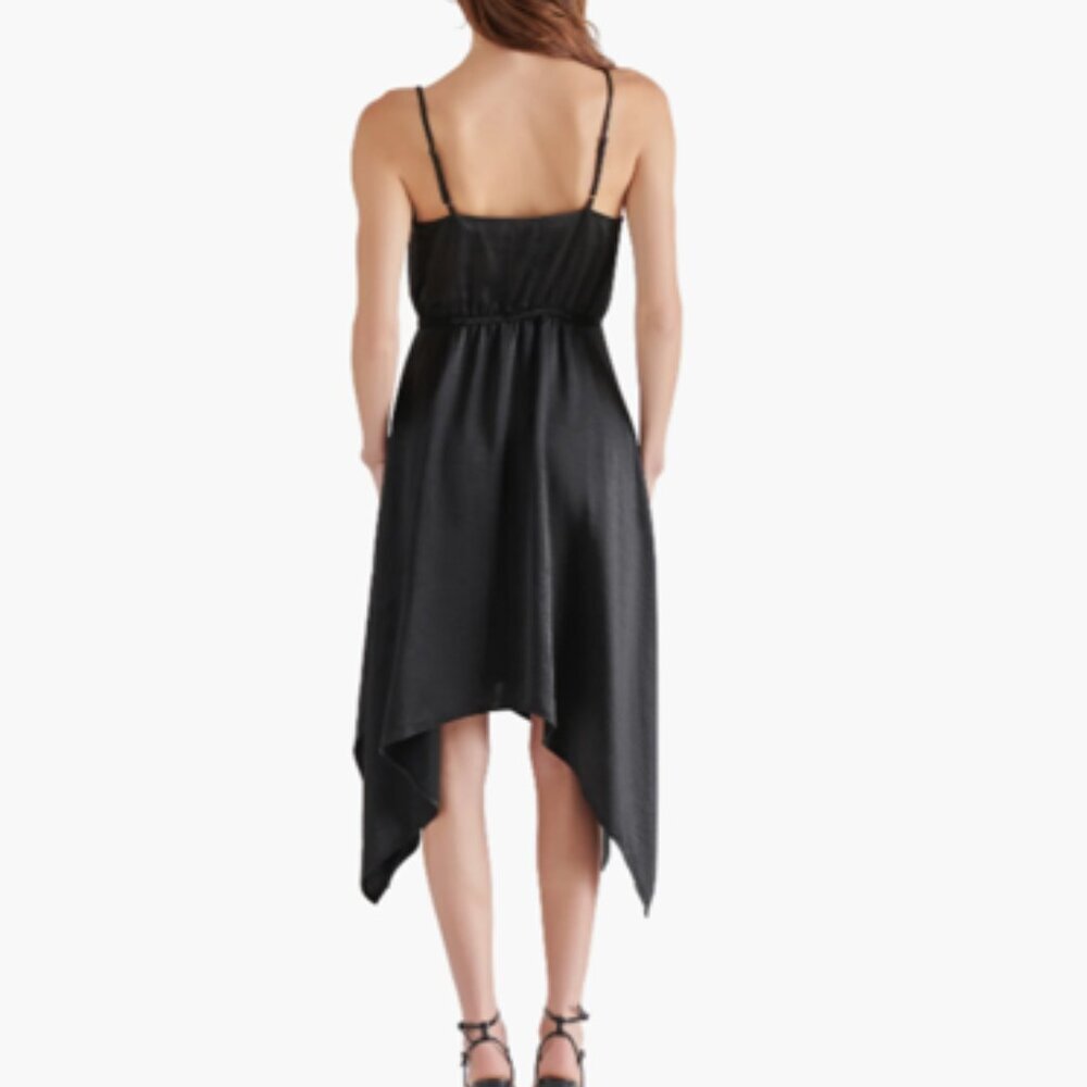 NEW Steve Madden Asymmetric Midi Dress in Black​ - Picture 3 of 4